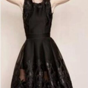 Maje Black Embroidered Dress size 3 NEW (bought for $550)